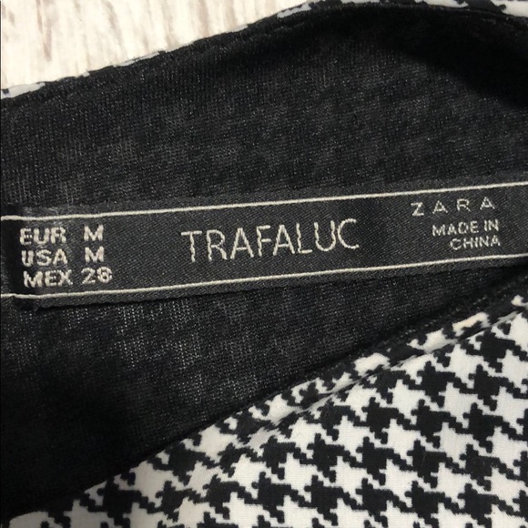 TRAFALUC ZARA size M houndstooth peplum dress - Picture 4 of 5